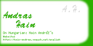 andras hain business card